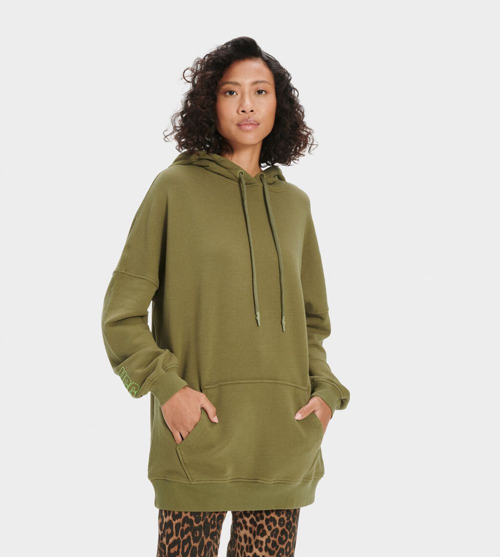 Ugg Simone Boyfriend - Womens Hoodie - Olive - NZ (2085IRVOJ)